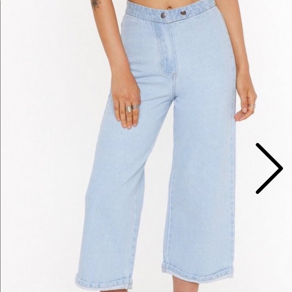 Nasty Gal wide culotte jeans